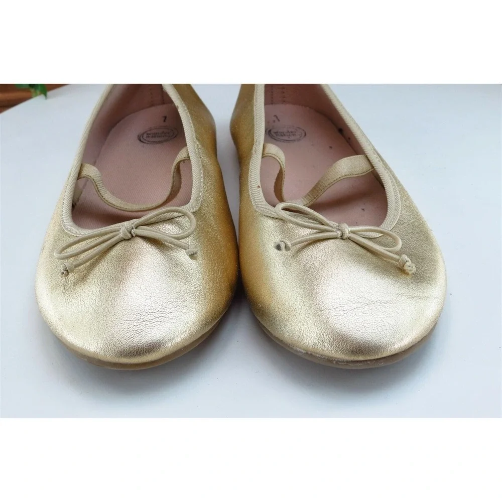 Wonder Nation Youth Girls‎ Shoes Size 1 M Gold Mary Jane Synthetic